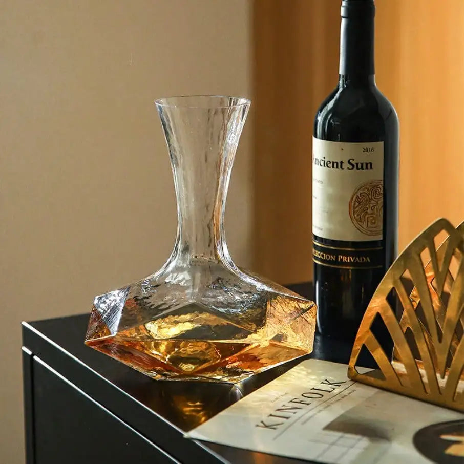 Geometric Decanter Crystal Glass