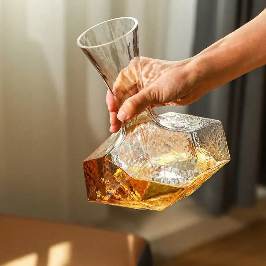 Geometric Decanter Crystal Glass