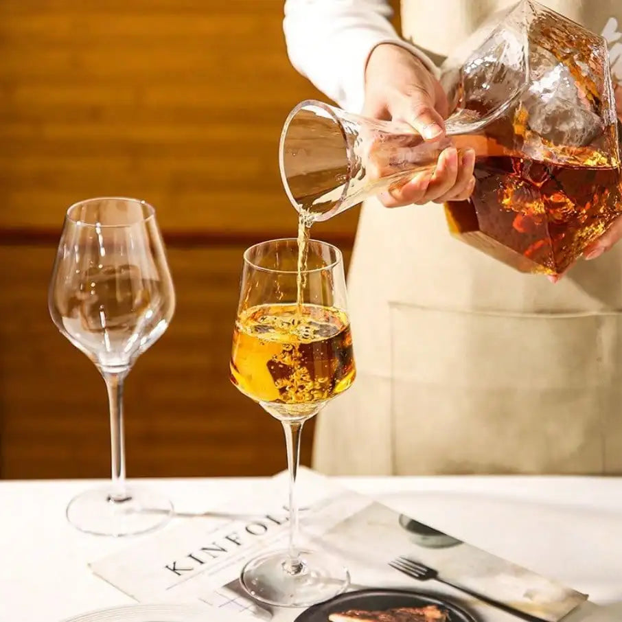 Geometric Decanter Crystal Glass