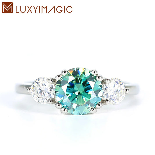Cyan Moissanite Ring