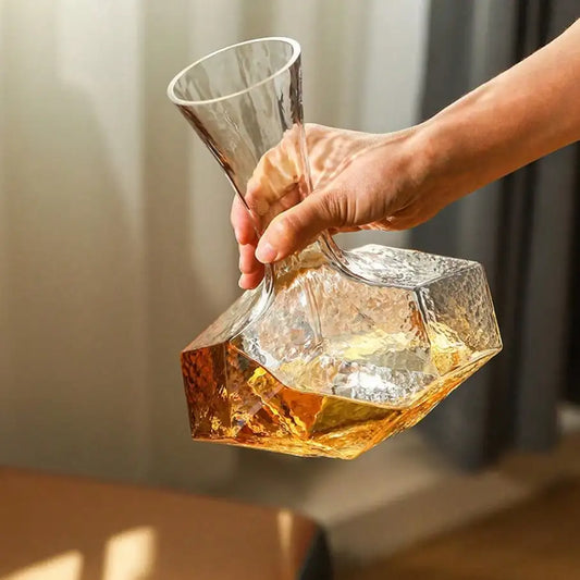 Geometric Decanter Crystal Glass