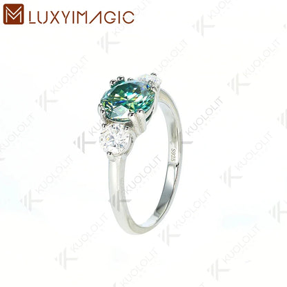 Cyan Moissanite Ring
